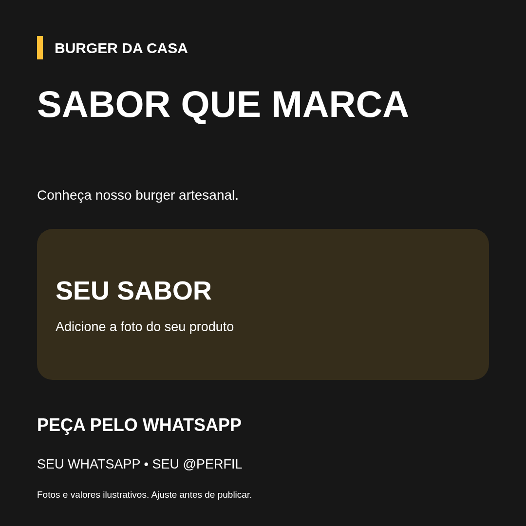 Exemplo de arte para Hamburgueria