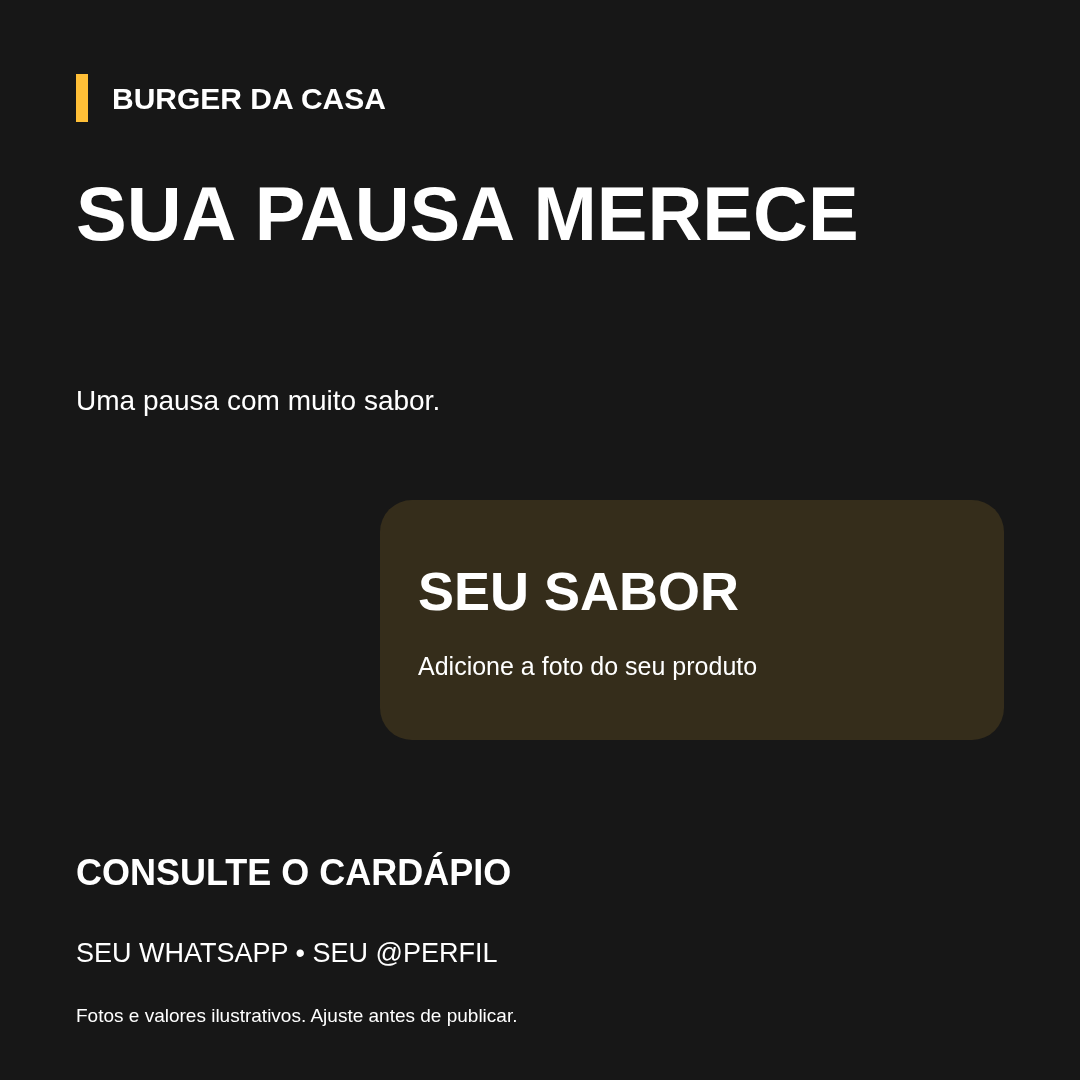 Exemplo de arte para Hamburgueria